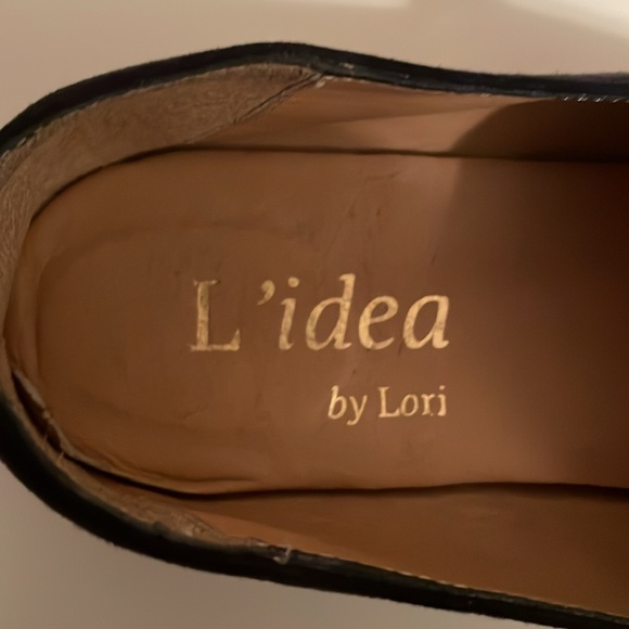 Lori L’idea Navy Suede Loafers 39.5 - Picture 3 of 7